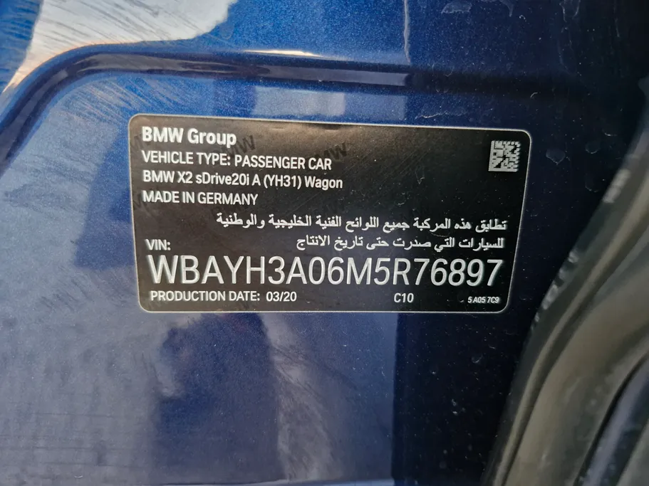 2021 BMW X Series 2 S Drive 20I 