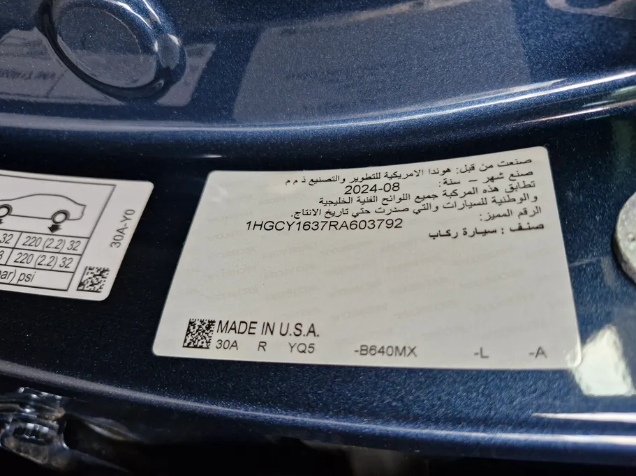 هوندا اكورد LX 2024 