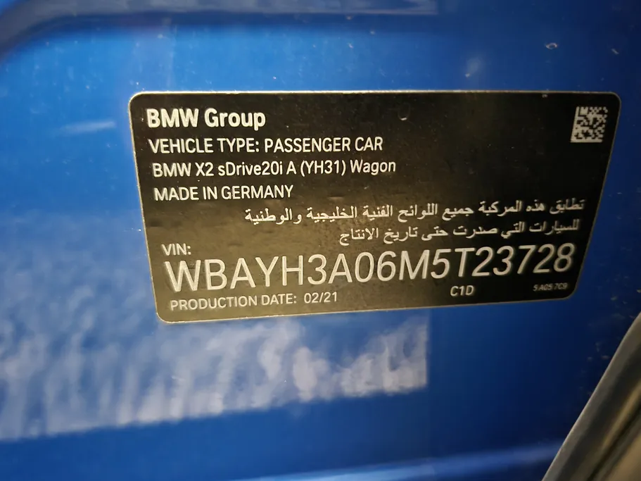 2021 BMW X Series 2 S Drive 20I 