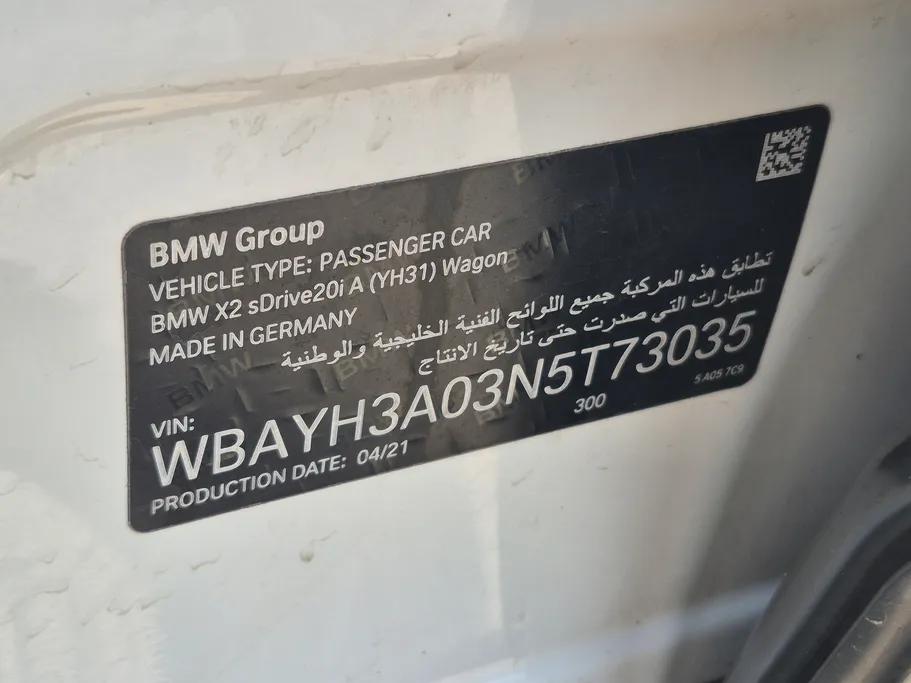 2022 BMW X Series 2 S Drive 20I 