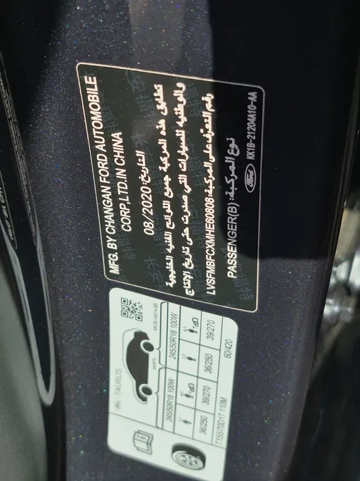 2021 Ford Taurus Ambiente 