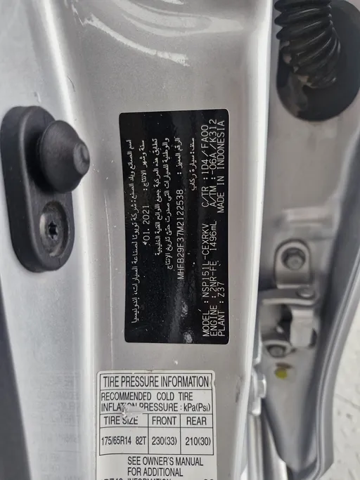 2021 Toyota Yaris  Y 