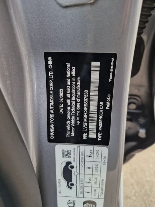 2024 Ford Taurus Ambiente 