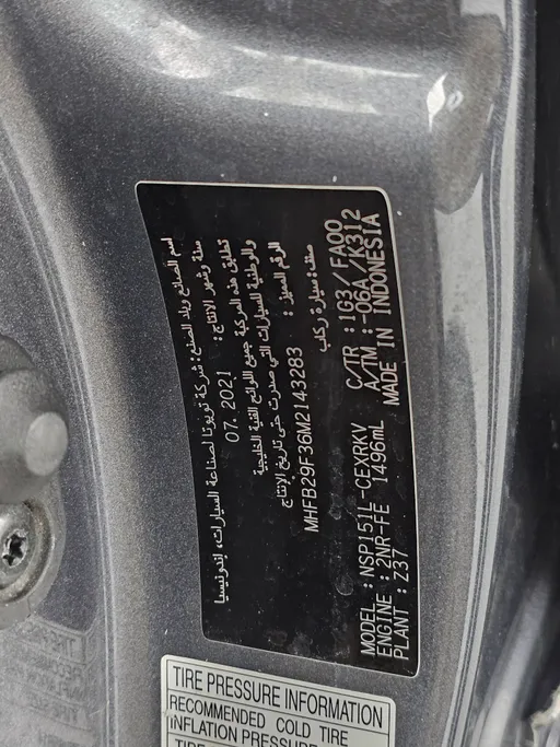 2021 Toyota Yaris  Y 