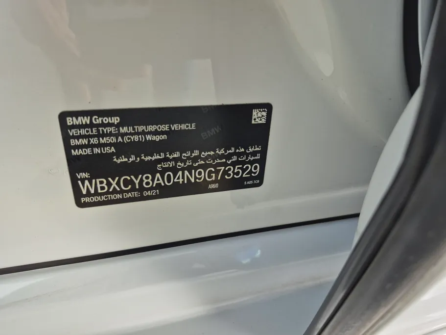 بي ام دبليو الفئة اكس 6 M 50i  2022 