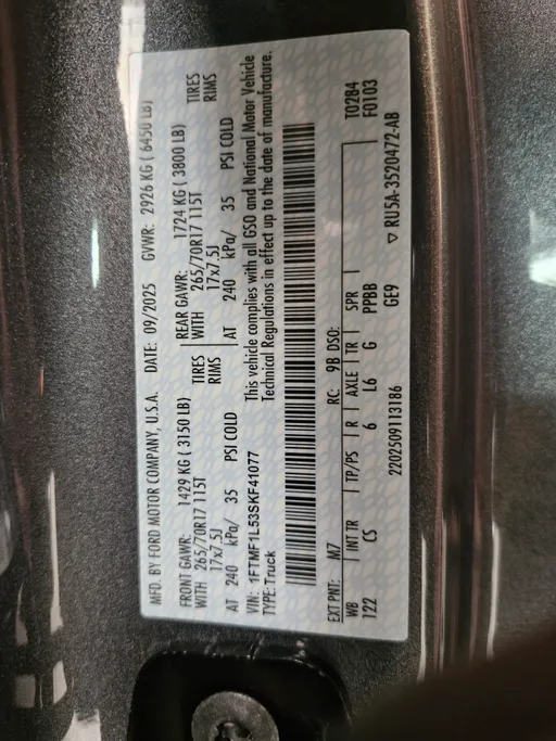 2025 Ford F150 XL 
