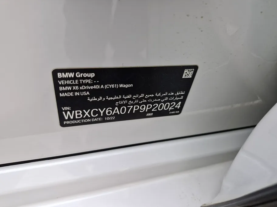 2023 BMW X Series 6 xDrive 40i 