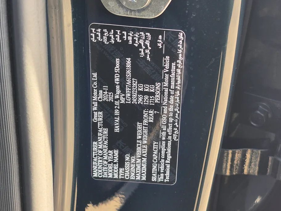 2025 Haval H9 MID 